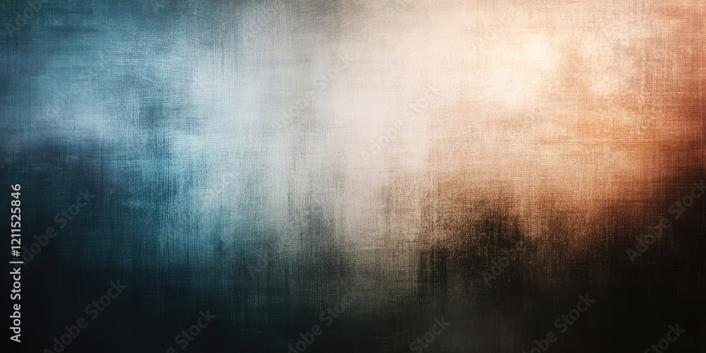 Poster textured abstract blurred background with blue, beige, and dark hues blending seamlessly, creating a
