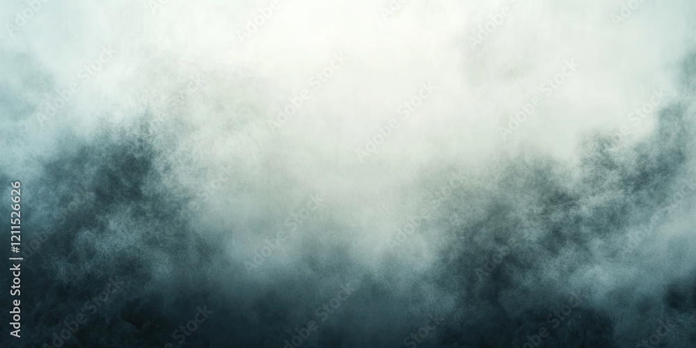 Poster abstract foggy texture featuring soft grey and dark teal hues, with a gradient effect creating depth