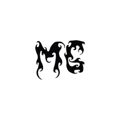 MG monogram logo design letter text name symbol monochrome logotype alphabet character simple logo