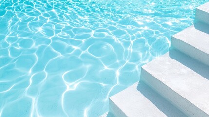 Minimalist or Aesthetic Pool Concrete pool with clean lines and minimal decor, surrounded by a modern architectural setting, emphasizing simplicity and elegance.