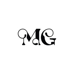 MG monogram logo design letter text name symbol monochrome logotype alphabet character simple logo