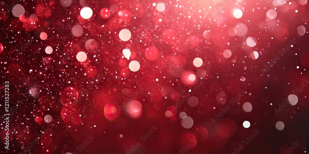 Poster red and white circular bokeh lights create a festive abstract background with a soft gradient, ideal