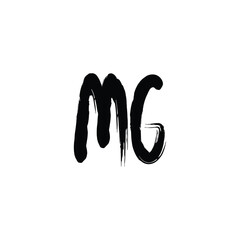 MG monogram logo design letter text name symbol monochrome logotype alphabet character simple logo
