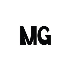 MG monogram logo design letter text name symbol monochrome logotype alphabet character simple logo