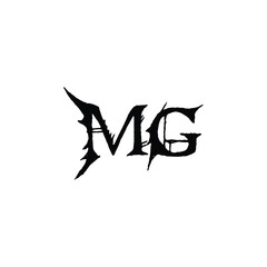 MG monogram logo design letter text name symbol monochrome logotype alphabet character simple logo