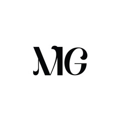 MG monogram logo design letter text name symbol monochrome logotype alphabet character simple logo