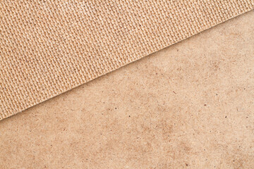 Inner and outer surface of fiberboard. The texture of fiberboard.