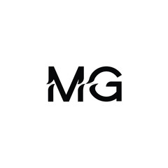 MG monogram logo design letter text name symbol monochrome logotype alphabet character simple logo