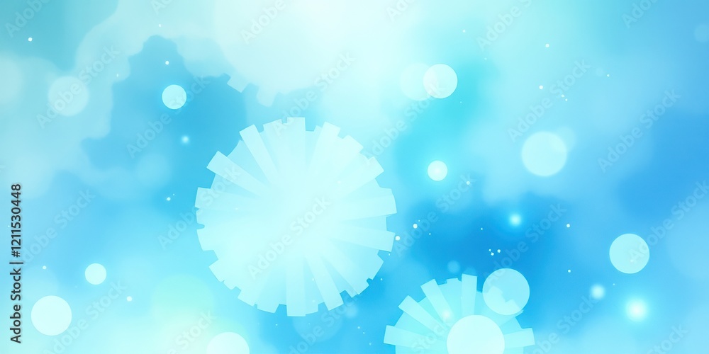 Poster a gentle backdrop of soft blue hues adorned with translucent circular patterns creates a tranquil at