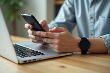 person typing on a laptop