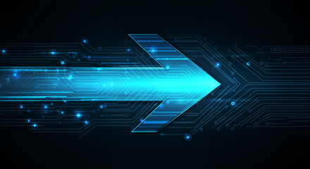Obraz premium glowing neon arrow . Generative AI