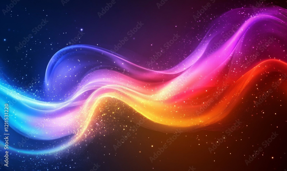 Aufkleber mixing colors digital background with smooth flow, generative ai