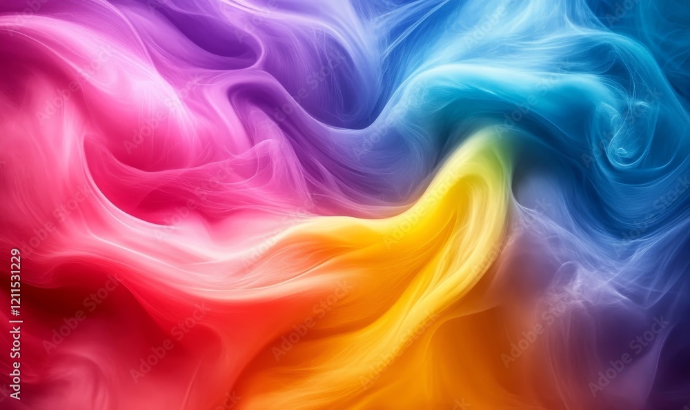 Poster mixing colors digital background with smooth flow, generative ai