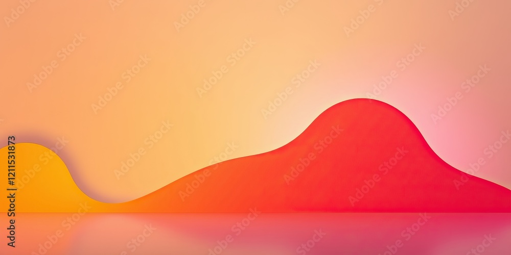 Aufkleber soft flowing curves blend seamlessly in vibrant colors, creating a tranquil setting perfect for spri