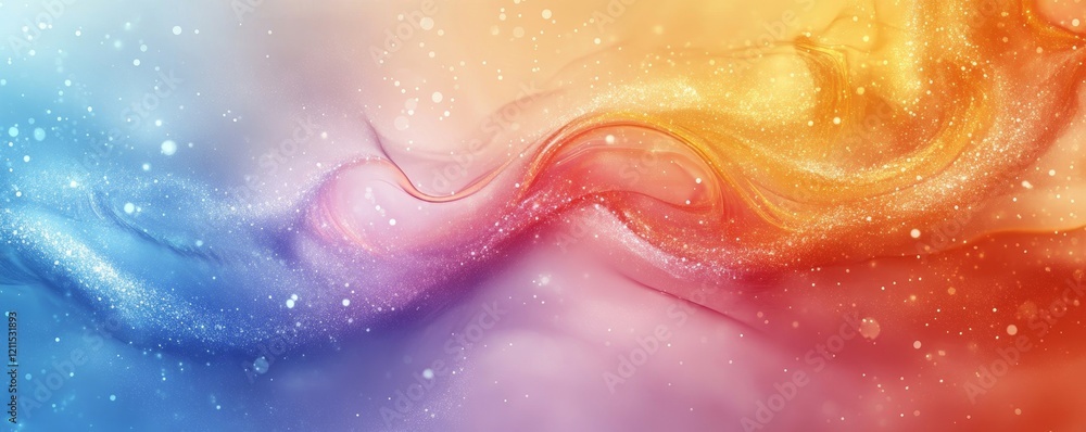 Poster mixing colors digital background with smooth flow, generative ai