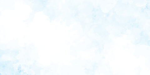 Blue watercolor abstract background Aquarelle painted azure gradient color splashing on textured paper. Vintage water color splash template or canvas for design, retro