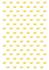 yellow crown pattern for background or wallpaper