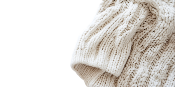 close up of a wool scarf