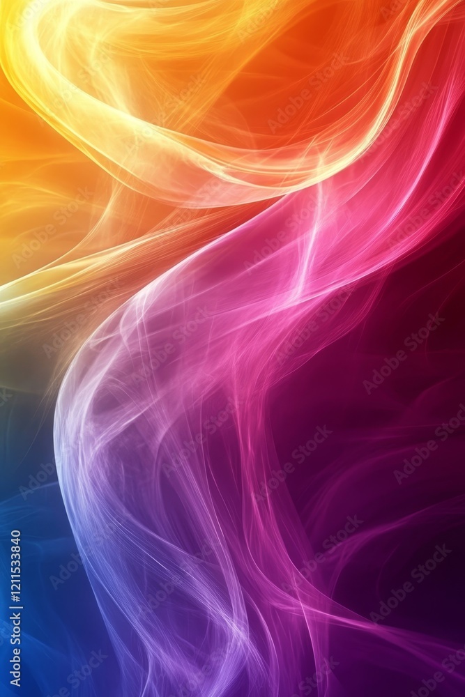 Aufkleber mixing colors digital background with smooth flow, generative ai