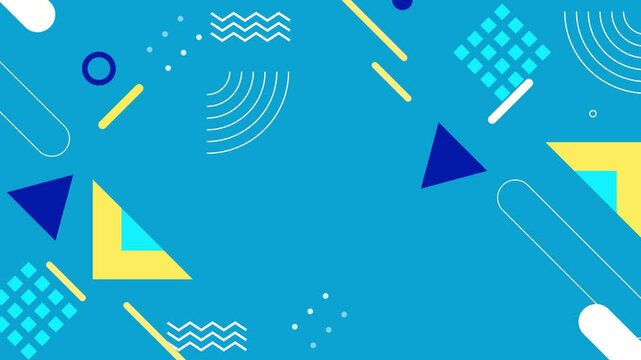 abstract shapes and dynamic color play in geometric patterns seamless 4k video background motion pop art design