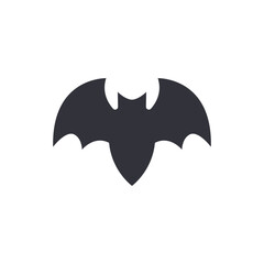 Bat solid icons, minimalist vector illustration ,simple transparent graphic element .Isolated on white background