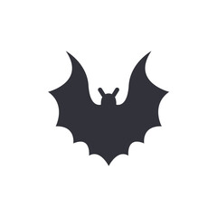Bat solid icons, minimalist vector illustration ,simple transparent graphic element .Isolated on white background