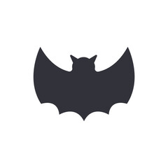 Bat solid icons, minimalist vector illustration ,simple transparent graphic element .Isolated on white background