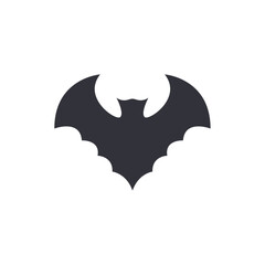 Bat solid icons, minimalist vector illustration ,simple transparent graphic element .Isolated on white background