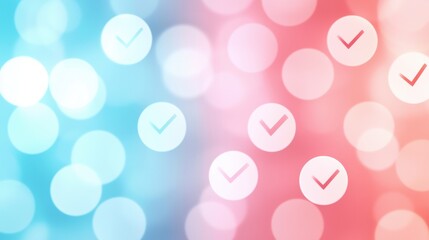 Checkmark Inside a Circle A series of circles with checkmarks and crosses, representing multiple choice answers or survey responses.