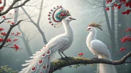 peacock in the zoo