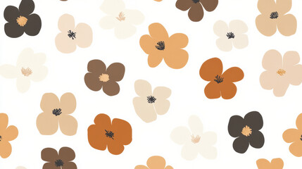 Fototapeta premium Seamless floral pattern with abstract flowers