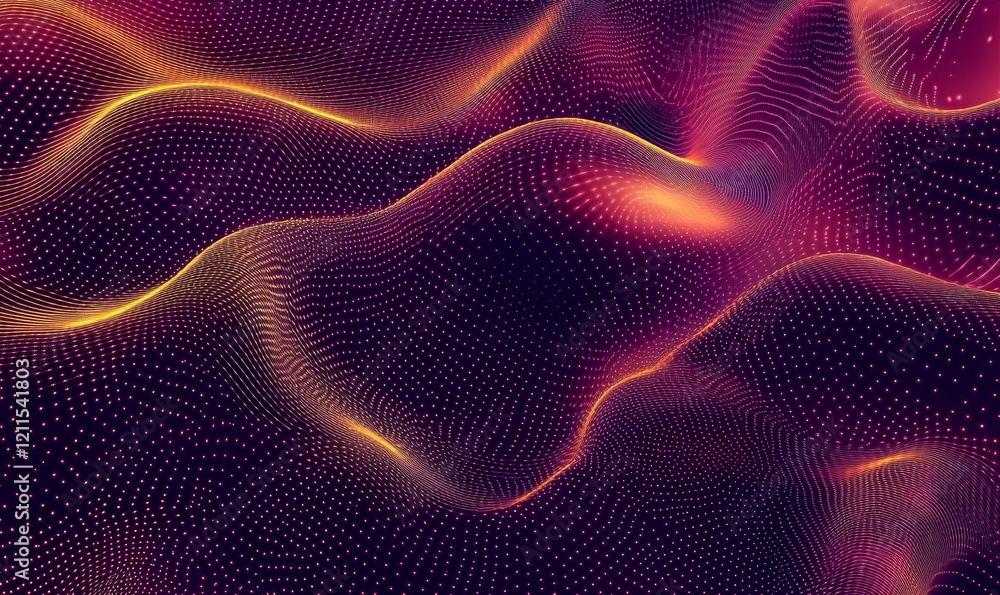 Poster technology particle abstract background, generative ai