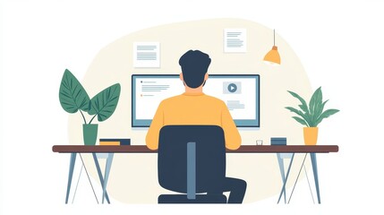 Online Video Conference Job Interview Meeting Generative AI