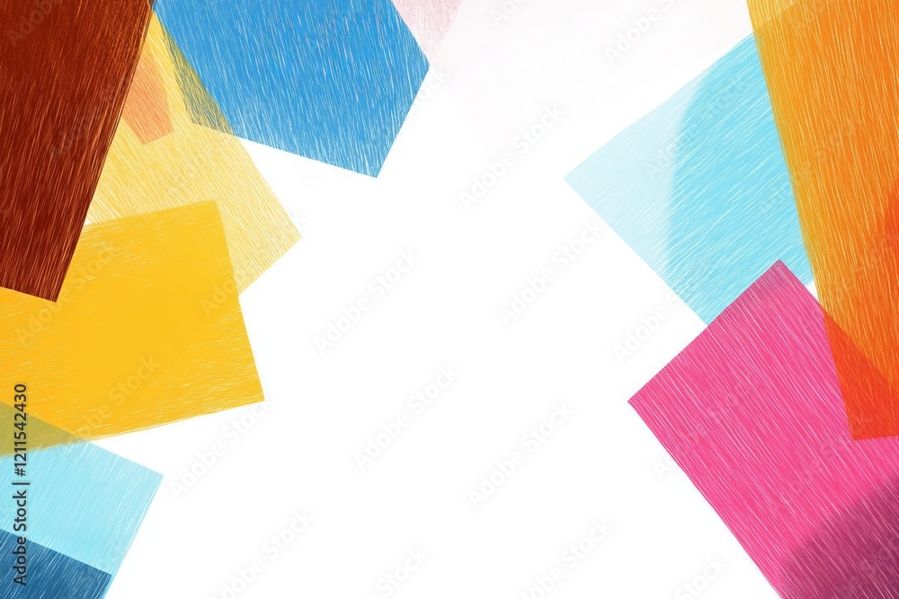 Poster colorful abstract shapes create a vibrant background with a bright central space suitable for text o