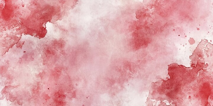 Watercolor card template featuring abstract red stains in soft hues with a blank text area for personalization centered on a light background.