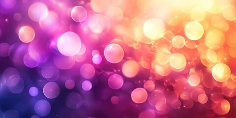 Obraz premium Bright abstract background showcasing vibrant bokeh circles in pink orange and purple hues arranged in a soft defocused pattern.
