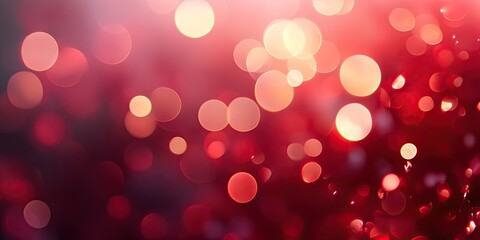 Bokeh background with soft red and warm golden circles blending softly, creating a dreamy defocused effect in upper center of the image