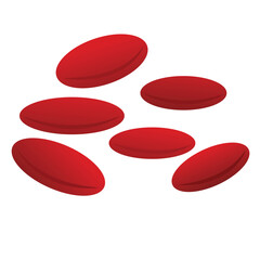 Science of hand drawn vector red blood cells clipart.