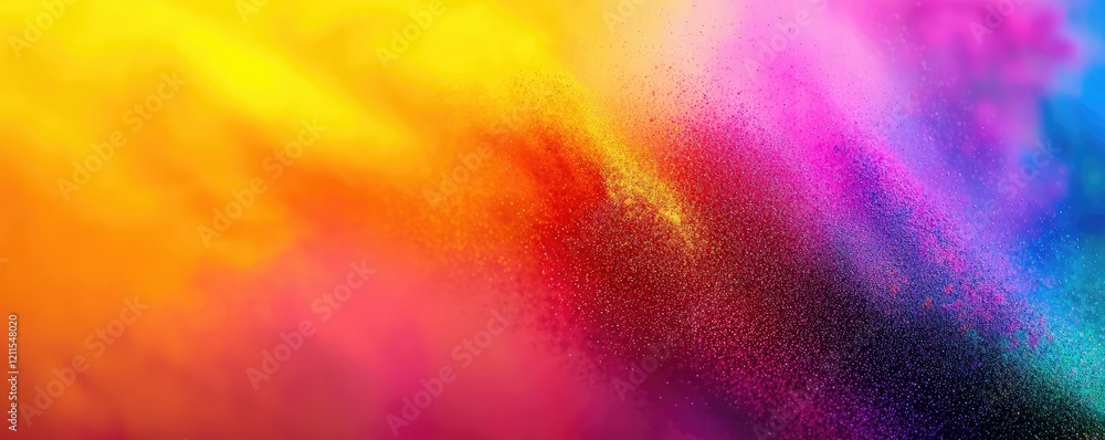 Poster rainbow holi idea. vibrant explosion of colors creating a mesmerizing abstract background.