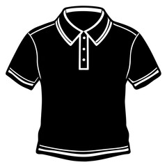Classic Polo Shirt Silhouette on White