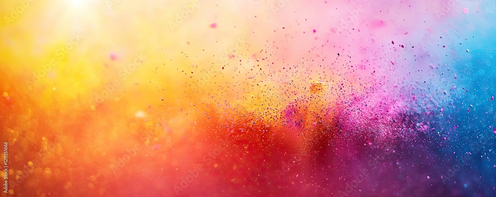 Poster rainbow holi idea. vibrant abstract explosion of colors creating a stunning visual effect.