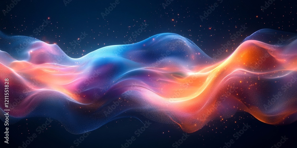 Aufkleber idea concept image with abstract digital design, generative ai