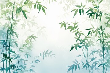 Fototapeta premium Serene Bamboo Forest Background with Soft Light and Green Hues
