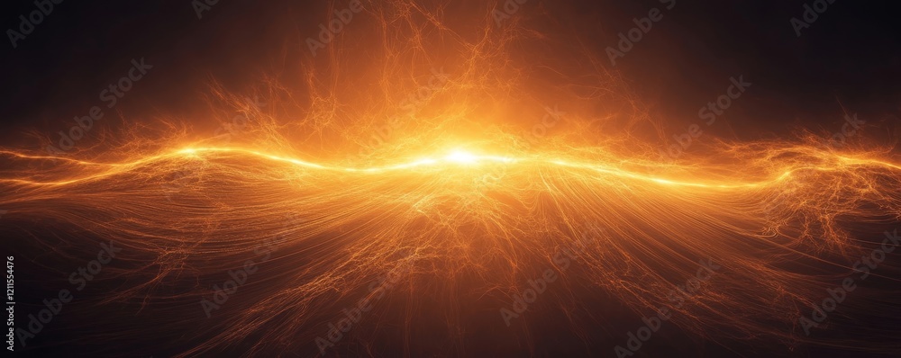 Poster simple abstract light digital background with glowing effect, generative ai
