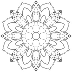 mandala, decoration, coloring, drawing, picture