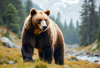 Fototapeta premium Majestic Bear in the Wild