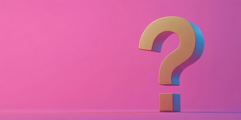colored question mark background concept. 3D Rendering., Generative AI