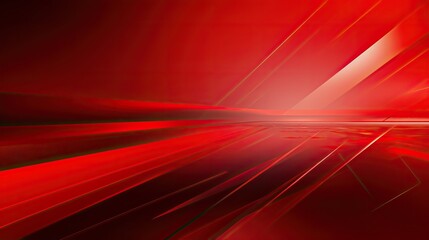 A dynamic abstract composition with red hues and sharp lines creating a sense of movement.