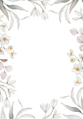 Elegant Floral Greeting Card with White Blossoms
