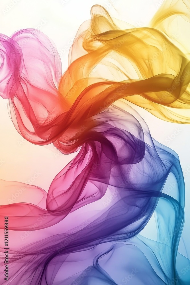 Poster mixing colors digital background with smooth flow, generative ai